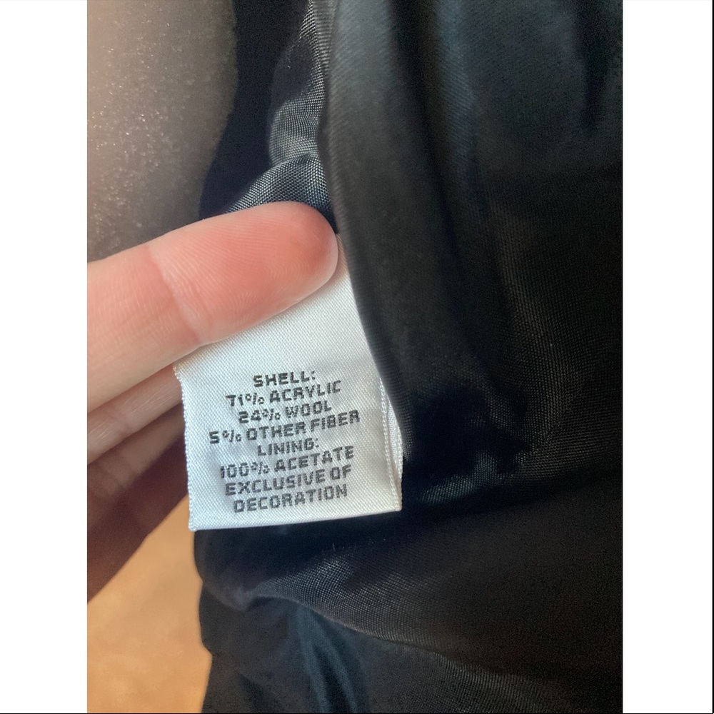 Talbots Women’s Black Wool Blend Fitted Button Up Blazer Jacket size 4 - Picture 6 of 6